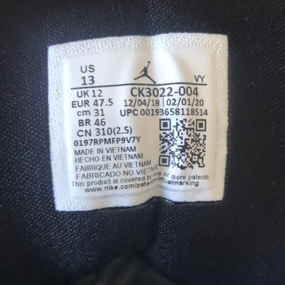 Jordan size 13 men, No box included, Never used - Picture 6 of 6